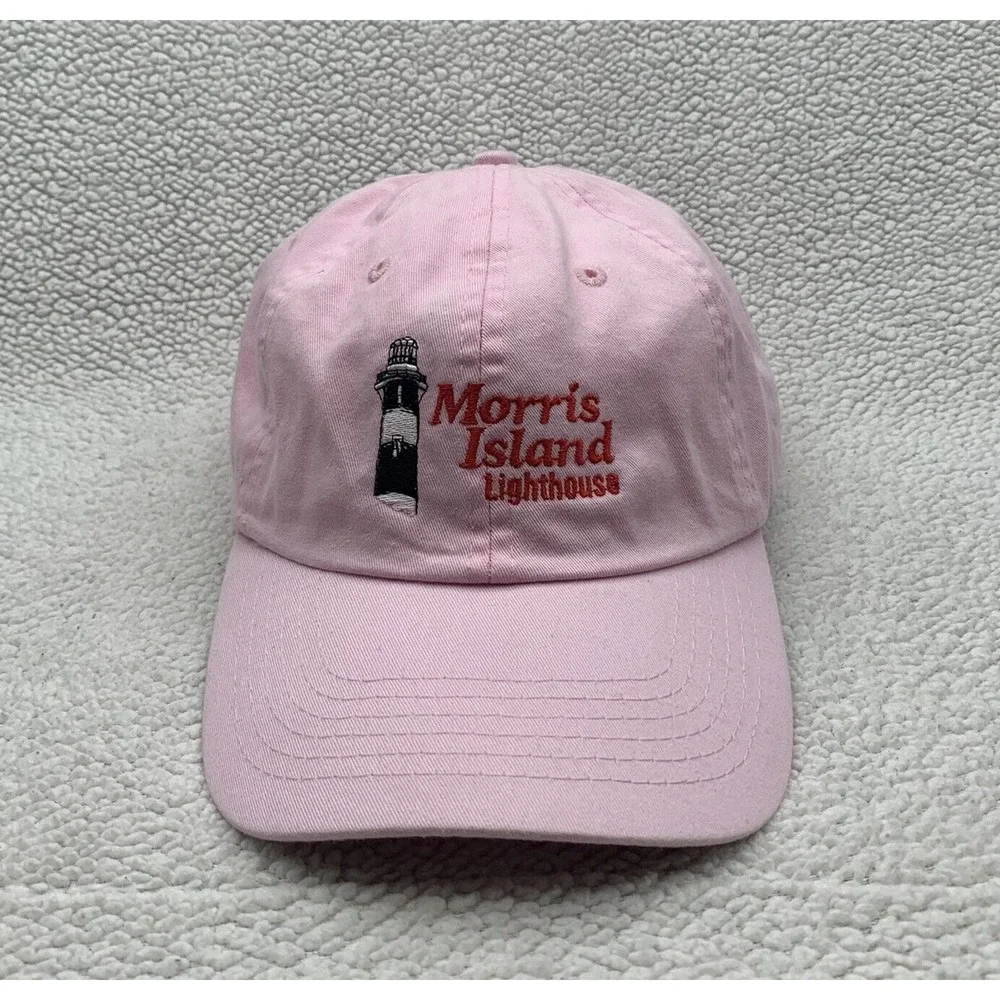 Morris Island Lighthouse Hat Cap‎ Womens OSFM Pink Save The Light South Carolina